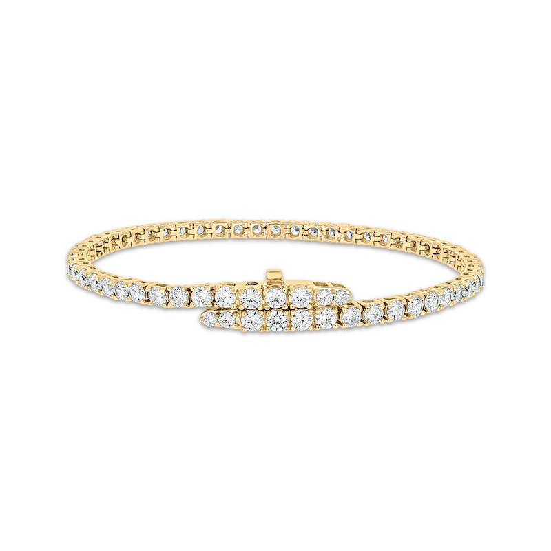 Main Image 1 of Diamond Tennis Bracelet with Magnetic Clasp 5 ct tw 10K Yellow Gold 7&quot;