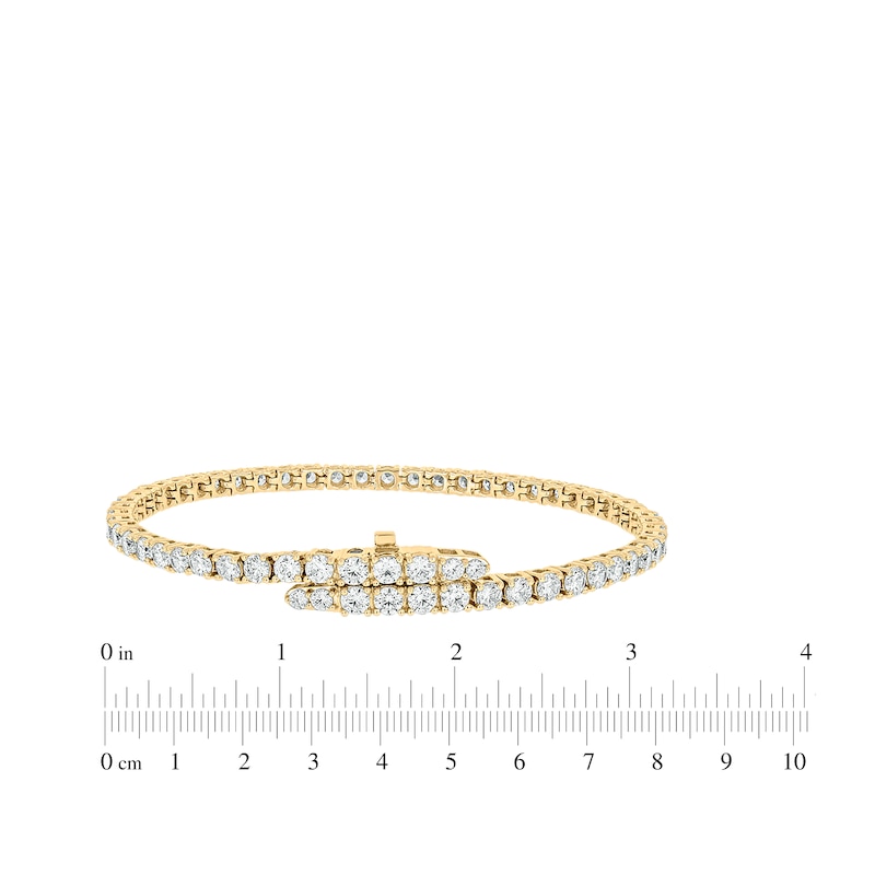 Main Image 4 of Diamond Tennis Bracelet with Magnetic Clasp 5 ct tw 10K Yellow Gold 7&quot;