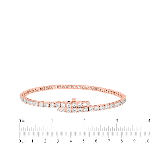 Thumbnail Image 4 of Diamond Tennis Bracelet with Magnetic Clasp 6 ct tw 10K Rose Gold 7"
