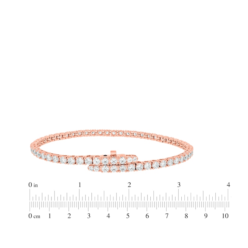 Main Image 4 of Diamond Tennis Bracelet with Magnetic Clasp 6 ct tw 10K Rose Gold 7&quot;