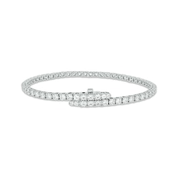 Diamond Tennis Bracelet with Magnetic Clasp 6 ct tw 10K White Gold 7"