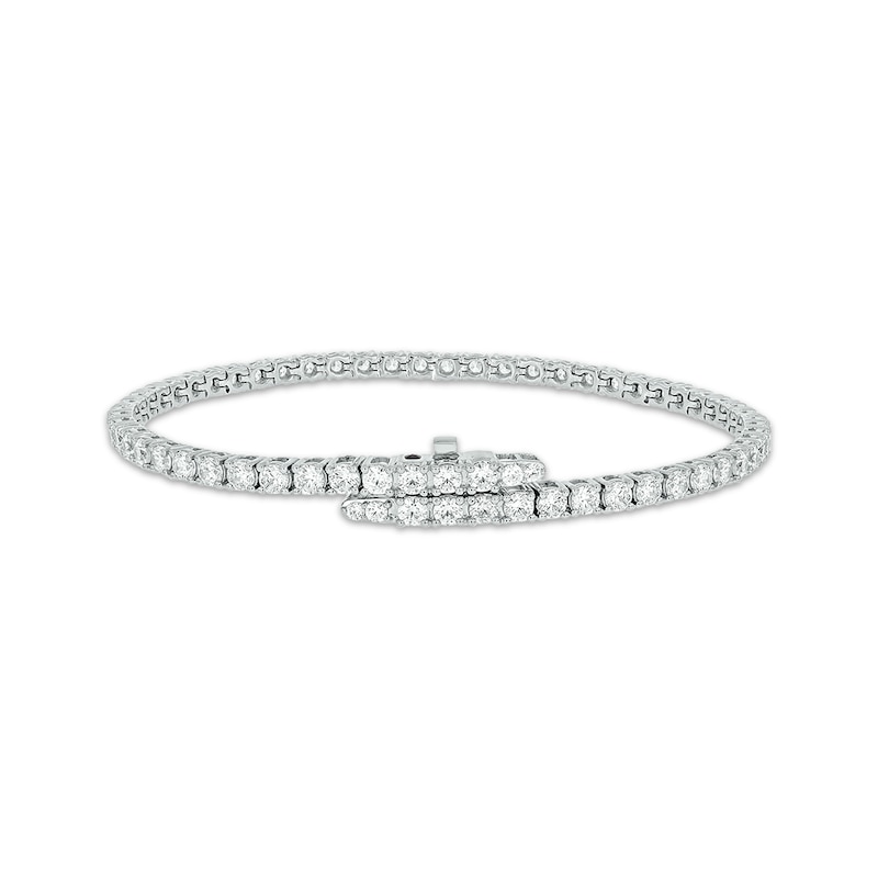 Main Image 1 of Diamond Tennis Bracelet with Magnetic Clasp 6 ct tw 10K White Gold 7"
