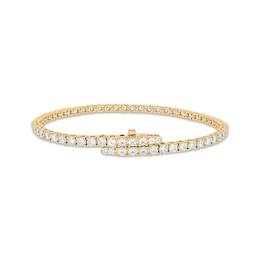 Diamond Tennis Bracelet with Magnetic Clasp 6 ct tw 10K Yellow Gold 7"