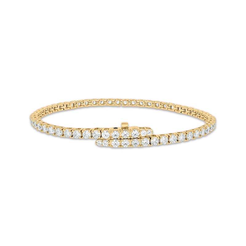 Main Image 1 of Diamond Tennis Bracelet with Magnetic Clasp 6 ct tw 10K Yellow Gold 7&quot;