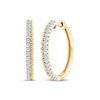 Thumbnail Image 0 of Threads of Love Diamond Hoop Earrings 1/4 ct tw 10K Yellow Gold