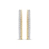 Thumbnail Image 2 of Threads of Love Diamond Hoop Earrings 1/4 ct tw 10K Yellow Gold