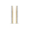 Thumbnail Image 1 of Threads of Love Diamond Hoop Earrings 1/4 ct tw 10K Yellow Gold