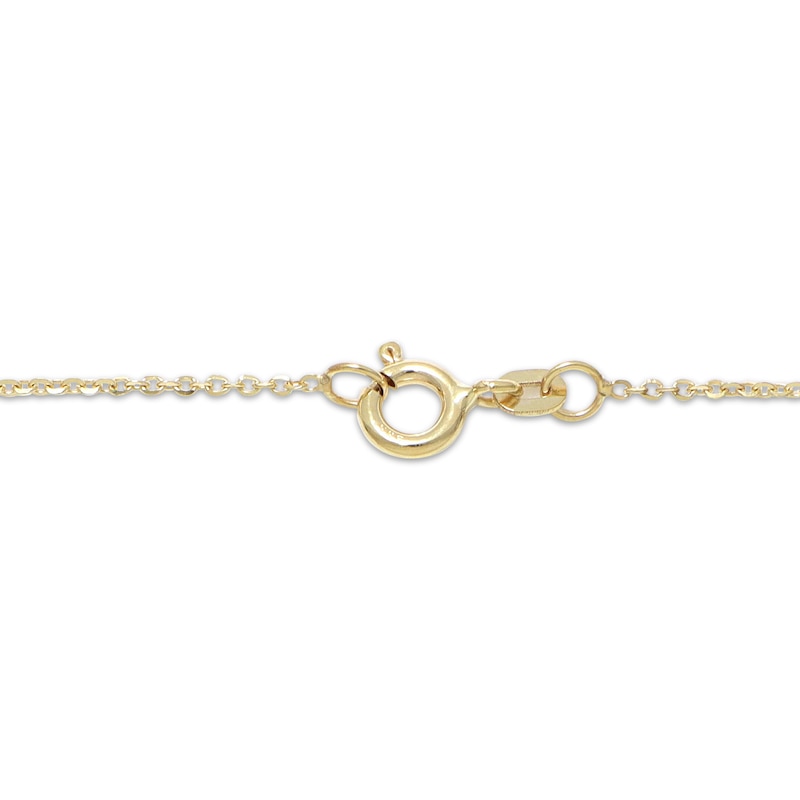 Italian Brilliance Diamond-Cut Tree of Life Necklace 14K Yellow Gold 18"