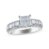 Thumbnail Image 1 of Now + Forever Princess-Cut Diamond Quad Engagement Ring 1-1/2 ct tw 14K White Gold