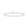 Thumbnail Image 1 of Diamond Link Bracelet 1/10 ct tw Sterling Silver 7&quot;