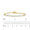Thumbnail Image 5 of Diamond Open Marquise Link Bracelet 1 ct tw 10K Yellow Gold 7.25&quot;
