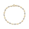 Thumbnail Image 1 of Multi-Diamond Alternating Marquise Link Bracelet 1/2 ct tw 10K Yellow Gold 7&quot;