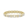 Thumbnail Image 1 of Men's Diamond Multi-Row Link Bracelet 1 ct tw 10K Yellow Gold 8.5&quot;