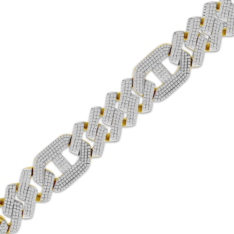 Main Image 2 of Men's Diamond Chain Link Bracelet 4-1/2 ct tw 10K Yellow Gold 8.5"