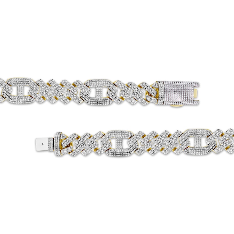Main Image 3 of Men's Diamond Chain Link Bracelet 4-1/2 ct tw 10K Yellow Gold 8.5"