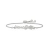 Thumbnail Image 1 of &quot;Mama Bear&quot; Diamond Paw Print Bolo Bracelet 1/20 ct tw Sterling Silver 9.5&quot;