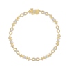 Thumbnail Image 1 of Diamond &quot;Mom&quot; Link Bracelet 1/10 ct tw 10K Yellow Gold 7.25&quot;