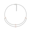 Thumbnail Image 1 of Diamond Double-Strand Anklet 1/20 ct tw Sterling Silver & 10K Rose Gold 10&quot;