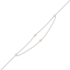 Thumbnail Image 2 of Diamond Double-Strand Anklet 1/20 ct tw Sterling Silver & 10K Rose Gold 10&quot;
