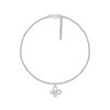 Thumbnail Image 1 of Diamond Butterfly Dangle Anklet 1/20 ct tw Sterling Silver 10&quot;
