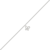 Thumbnail Image 2 of Diamond Butterfly Dangle Anklet 1/20 ct tw Sterling Silver 10&quot;