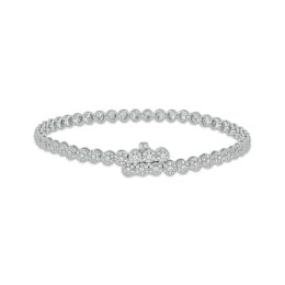 Multi-Diamond Tennis Bracelet 1-1/2 ct tw 10K White Gold 7"