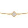 Thumbnail Image 3 of Multi-Diamond Clover Bolo Bracelet 1/4 ct tw 10K Yellow Gold