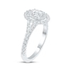 Thumbnail Image 2 of Now + Forever Lab-Grown Diamonds Oval-Cut Double Halo Engagement Ring 1 ct tw 14K White Gold