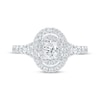 Thumbnail Image 3 of Now + Forever Lab-Grown Diamonds Oval-Cut Double Halo Engagement Ring 1 ct tw 14K White Gold