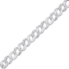 Thumbnail Image 2 of Diamond Alternating Curb Chain Bracelet 1 ct tw 10K White Gold 7.25