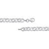 Thumbnail Image 3 of Diamond Alternating Curb Chain Bracelet 1 ct tw 10K White Gold 7.25