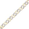 Thumbnail Image 2 of Diamond Alternating Curb Chain Bracelet 1 ct tw 10K Yellow Gold 7.25&quot;