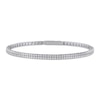 Thumbnail Image 1 of Diamond Two-Row Flex Bangle Bracelet 1 ct tw Sterling Silver