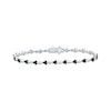 Thumbnail Image 1 of Black Diamond Trios Bracelet 1 ct tw 10K White Gold 7&quot;