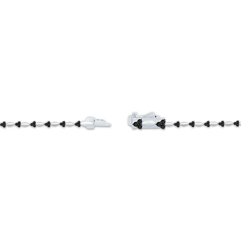 Main Image 3 of Black Diamond Trios Bracelet 1 ct tw 10K White Gold 7&quot;