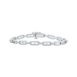 Diamond Mariner Link Bracelet 1/4 ct tw 10K White Gold 7"