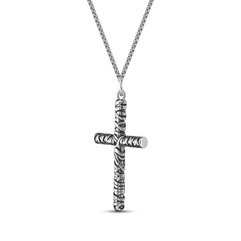 Main Image 2 of Cross Necklace Solid Stainless Steel 24&quot;