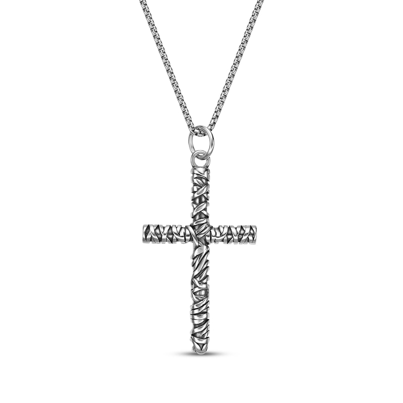 Main Image 3 of Cross Necklace Solid Stainless Steel 24&quot;