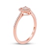 Thumbnail Image 2 of Multi-Diamond Heart-Shaped Halo Promise Ring 1/6 ct tw 10K Rose Gold