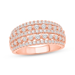 Now + Forever Diamond Five-Row Anniversary Ring 1 ct tw 10K Rose Gold