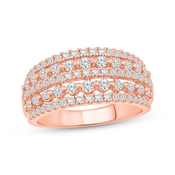 Now + Forever Diamond Five-Row Anniversary Ring 1 ct tw 10K Rose Gold