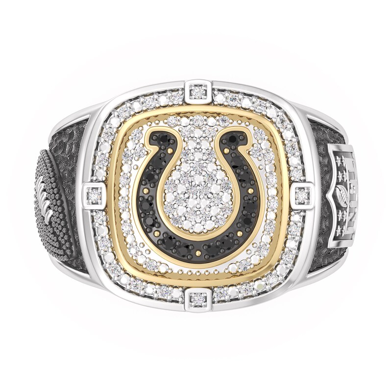 Main Image 1 of True Fans Indianapolis Colts Championship Ring Sterling Silver & 10K Yellow Gold Ring
