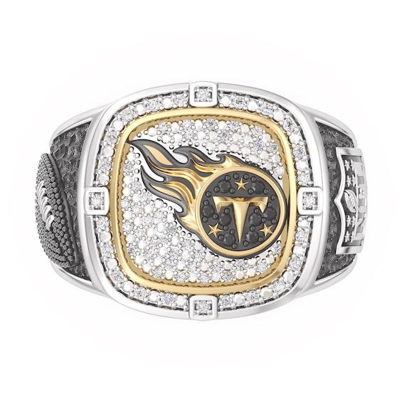 True Fans Tennessee Titans Championship Ring Sterling Silver & 10K Yellow Gold Ring