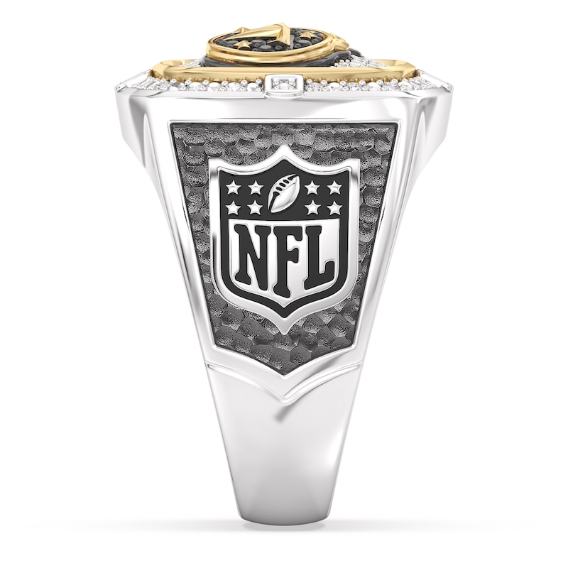 Main Image 3 of True Fans Tennessee Titans Championship Ring Sterling Silver & 10K Yellow Gold Ring