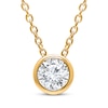 Thumbnail Image 1 of KAY Lab-Grown Diamonds Round-Cut Bezel-Set Solitaire Necklace 1/3 ct tw 14K Yellow Gold (F/SI2) 18&quot;