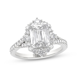 THE LEO Legacy Lab-Grown Diamond Emerald-Cut Engagement Ring 2-3/4 ct tw 14K White Gold