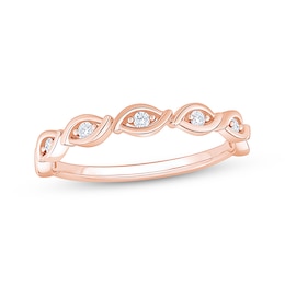 Now + Forever Diamond Five-Stone Anniversary Ring 1/15 ct tw 10K Rose Gold