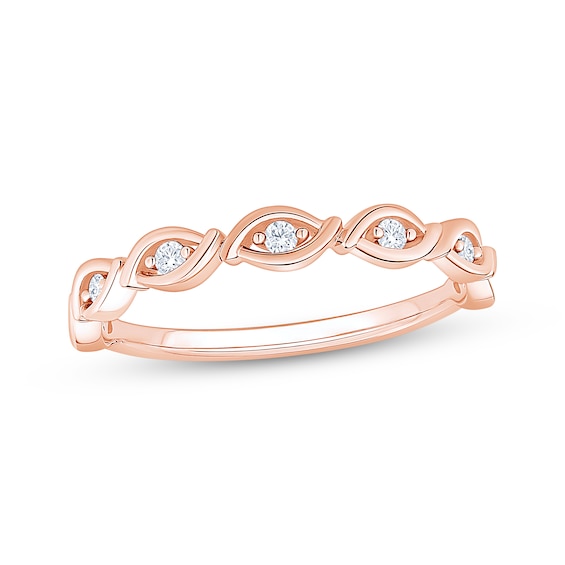 Now + Forever Diamond Five-Stone Anniversary Ring 1/15 ct tw 10K Rose Gold