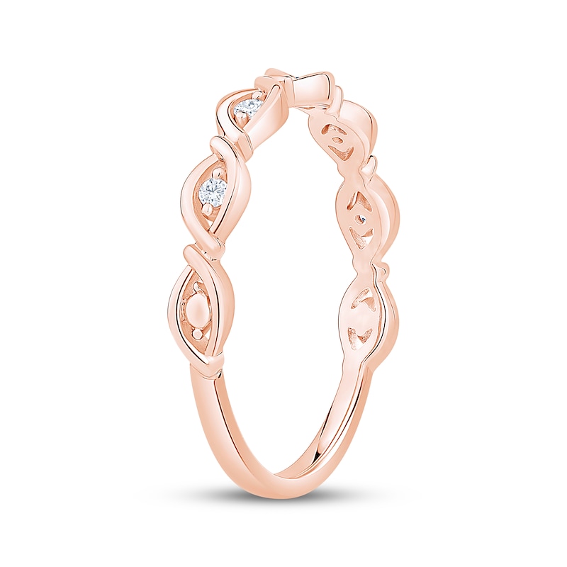 Main Image 2 of Now + Forever Diamond Five-Stone Anniversary Ring 1/15 ct tw 10K Rose Gold
