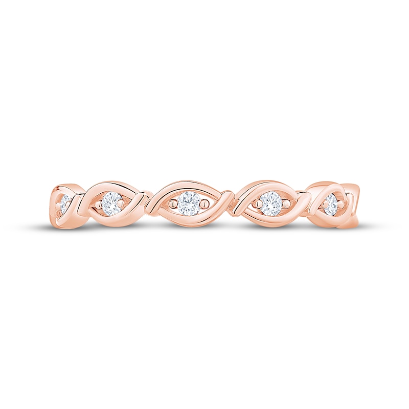 Main Image 3 of Now + Forever Diamond Five-Stone Anniversary Ring 1/15 ct tw 10K Rose Gold